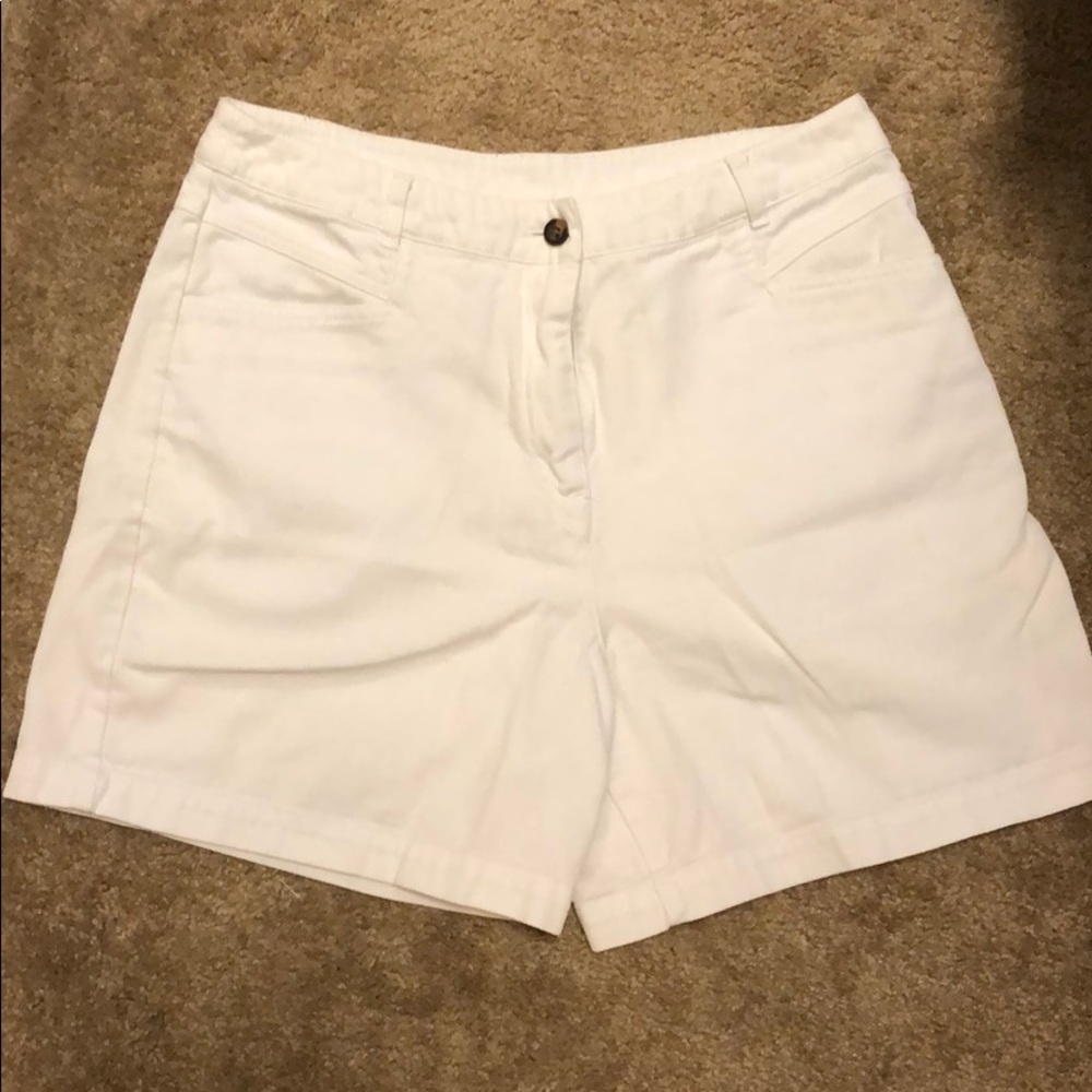 White Jean shorts